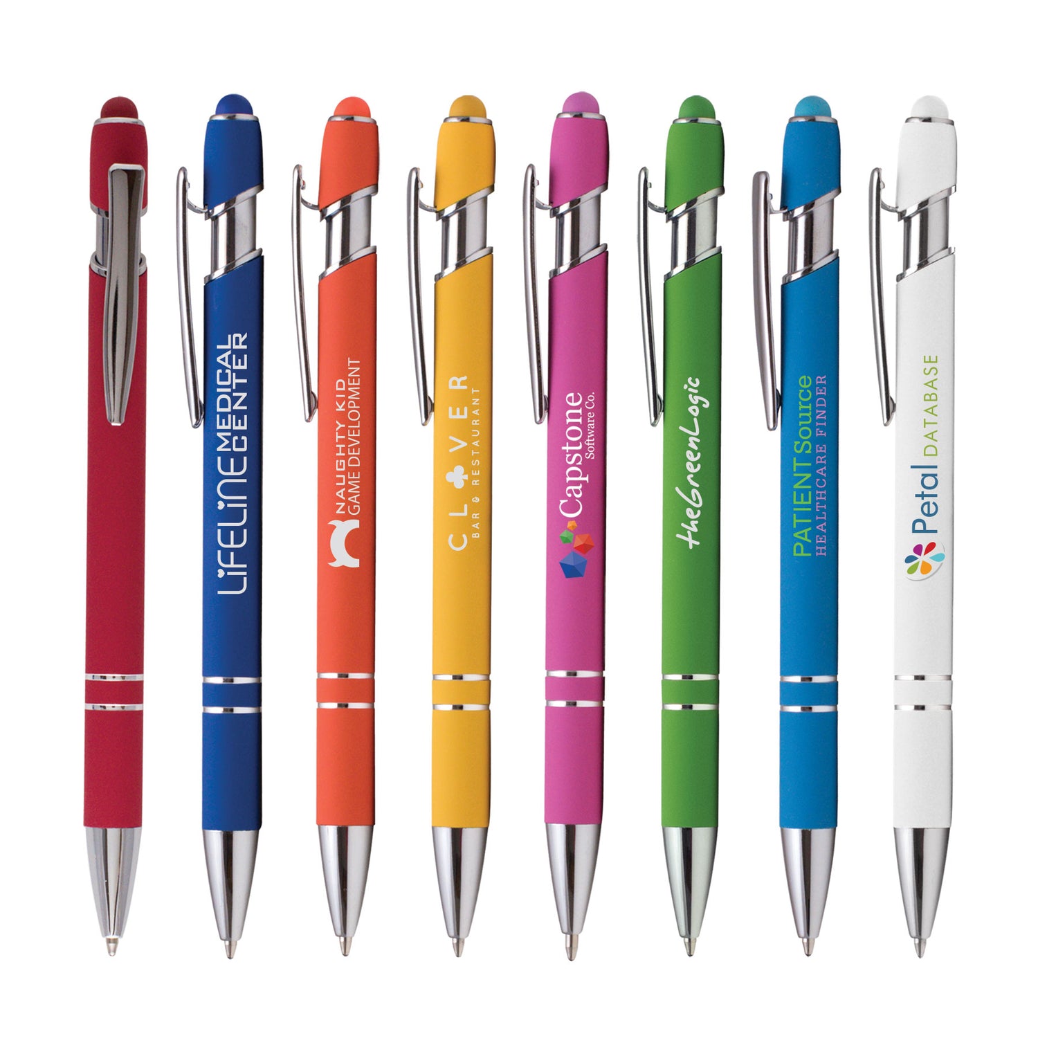 Soft Touch Stylus Coloured Pens